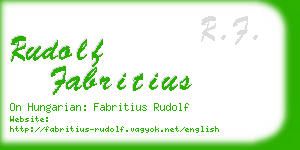 rudolf fabritius business card